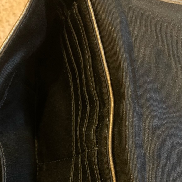 Coach wristlet, gold/pewter with strap change - Picture 3 of 7